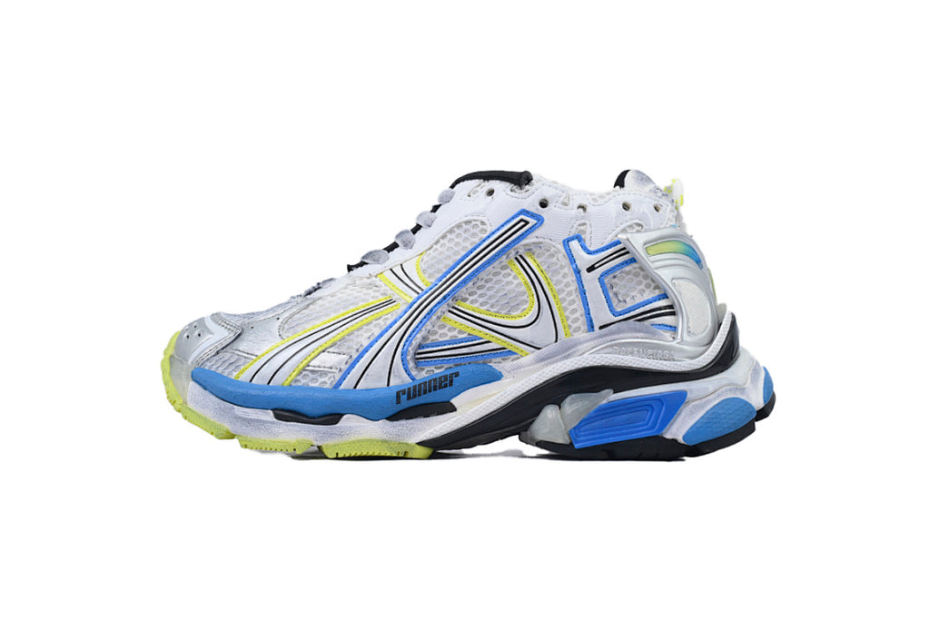 Balenciaga Runner Sneaker White Blue Yellow