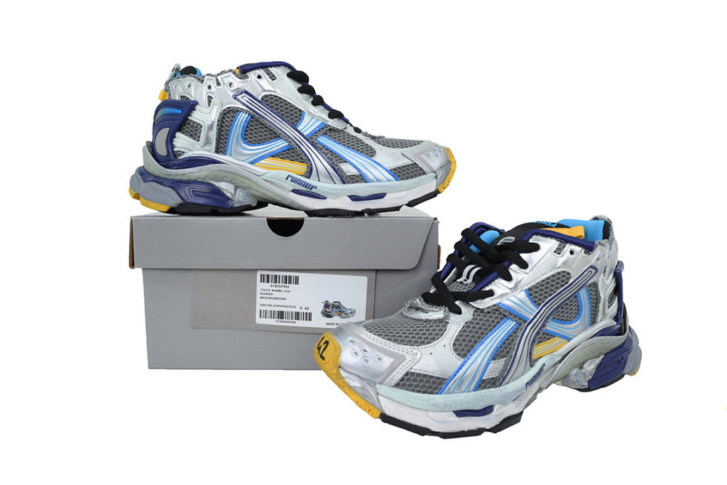 Balenciaga Generation 7.5 Shock Absorbing Running Shoes Silver Gray