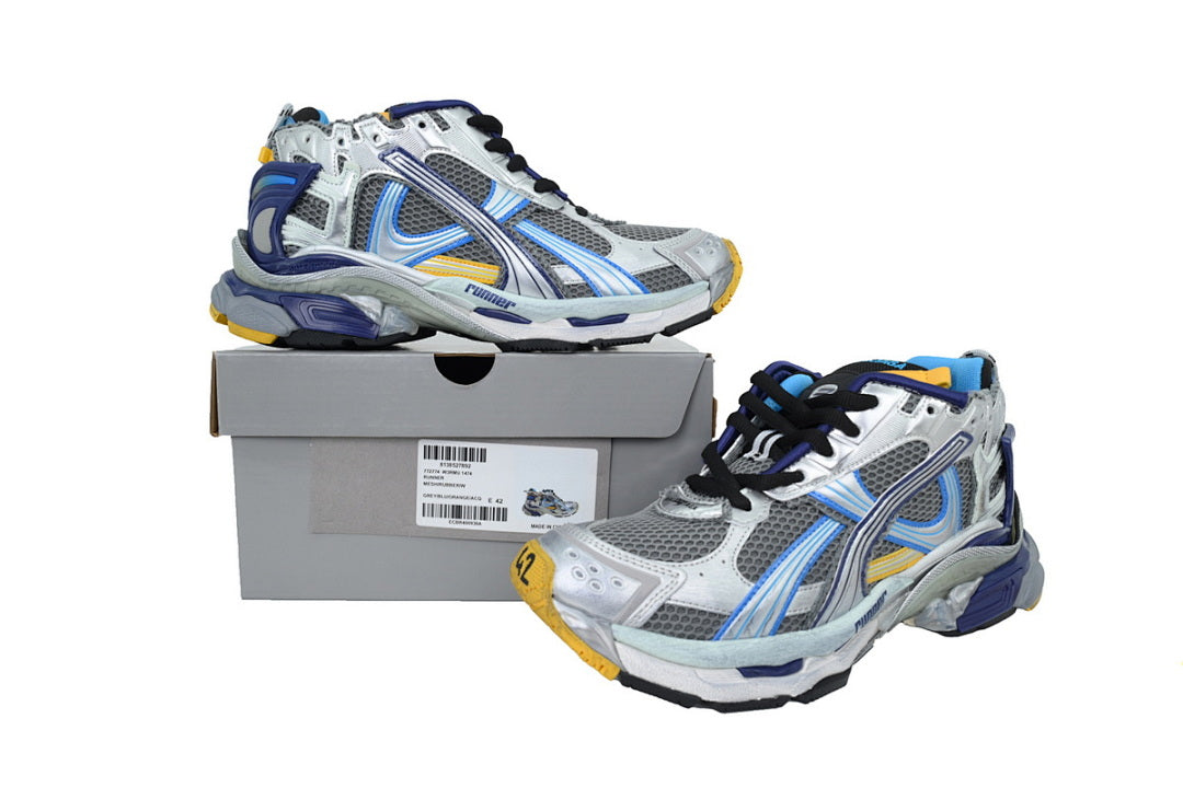 Balenciaga Generation 7.5 Shock Absorbing Running Shoes Silver Gray