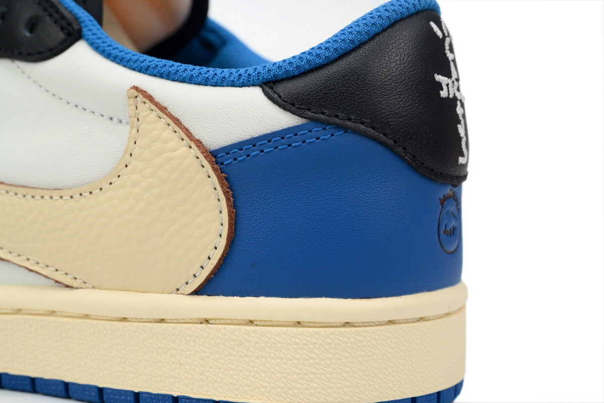 Air Jordan 1 barbs White, blue, black