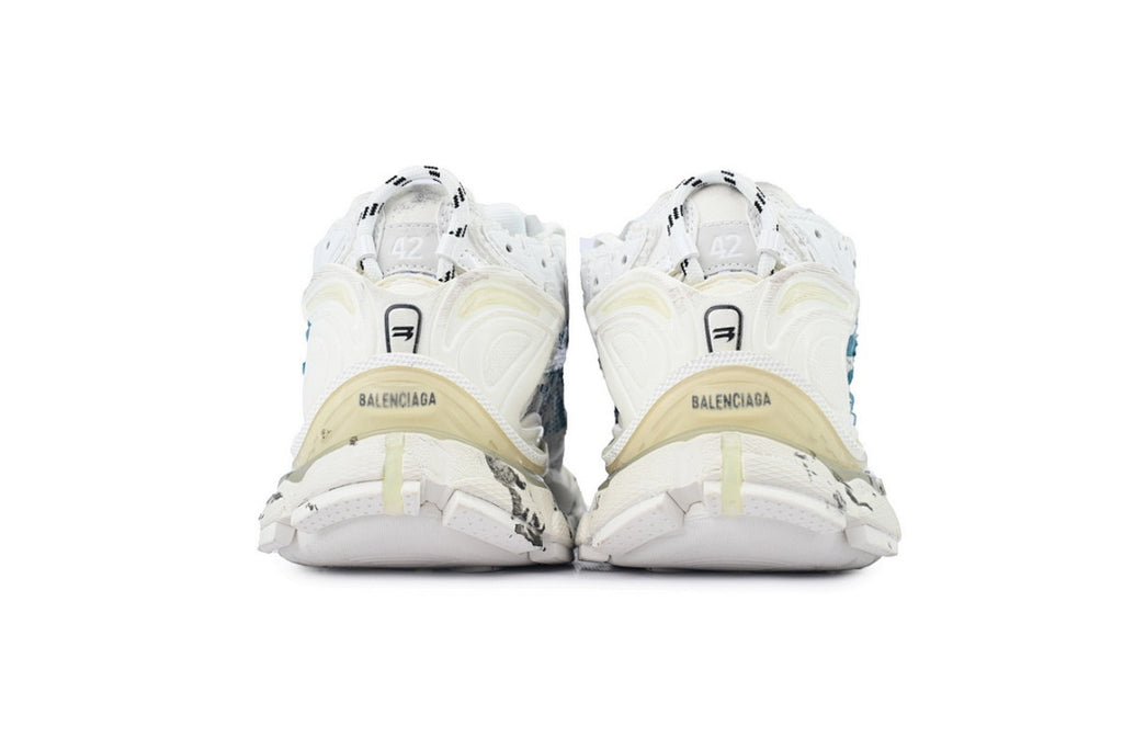 Balenciaga Runner Sneaker Graffiti White Blue