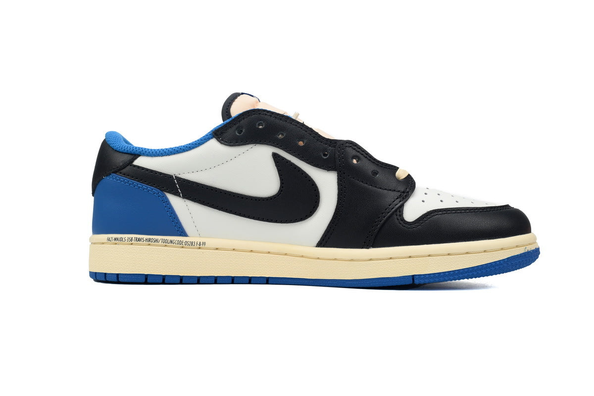 Air Jordan 1 barbs White, blue, black