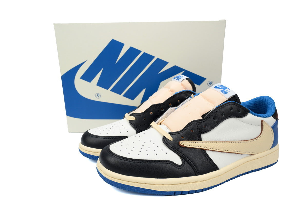 Air Jordan 1 barbs White, blue, black