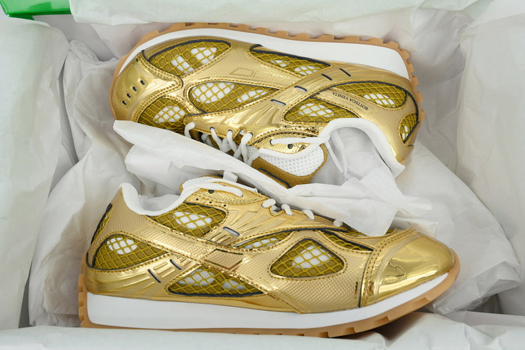 Bottega Veneta Orbit Low-Top Casual Running Shoes Golden