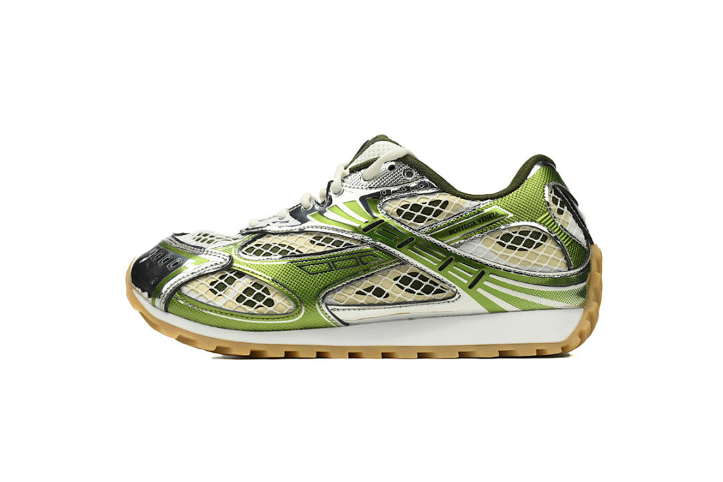 Bottega Veneta Orbit Low-Top Casual Running Shoes Olive Green