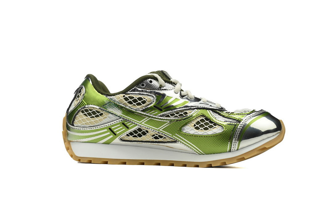 Bottega Veneta Orbit Low-Top Casual Running Shoes Olive Green