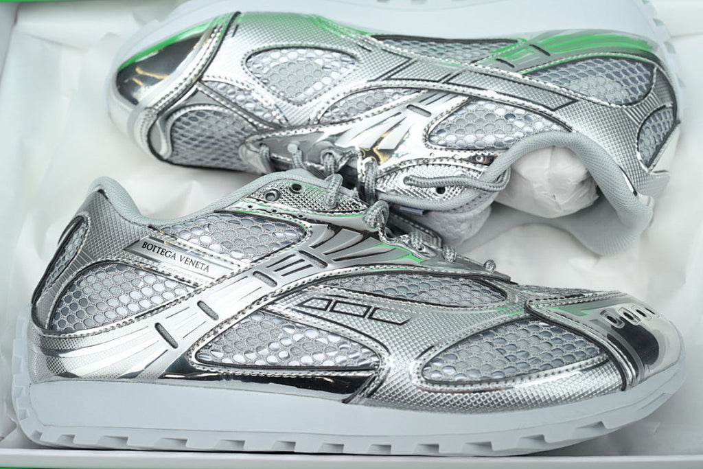 Bottega Veneta Orbit Low-Top Casual Running Shoes Silver