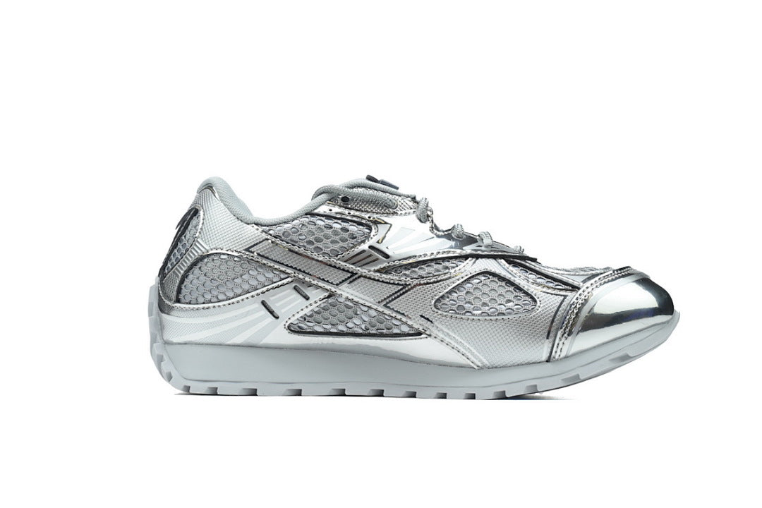 Bottega Veneta Orbit Low-Top Casual Running Shoes Silver