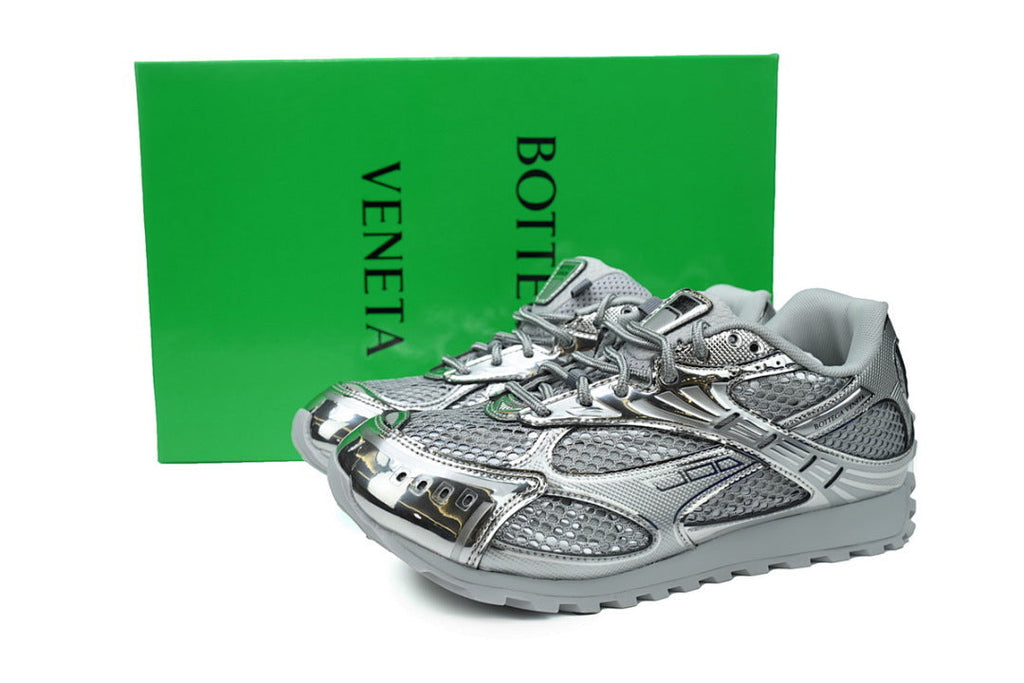 Bottega Veneta Orbit Low-Top Casual Running Shoes Silver