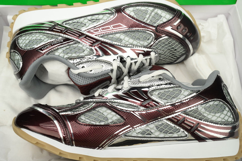 Bottega Veneta Orbit Low-Top Casual Running Shoes Wine Red