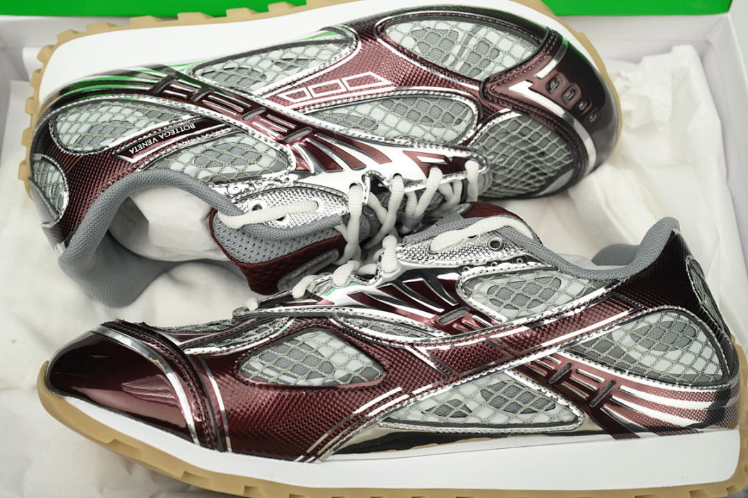Bottega Veneta Orbit Low-Top Casual Running Shoes Wine Red