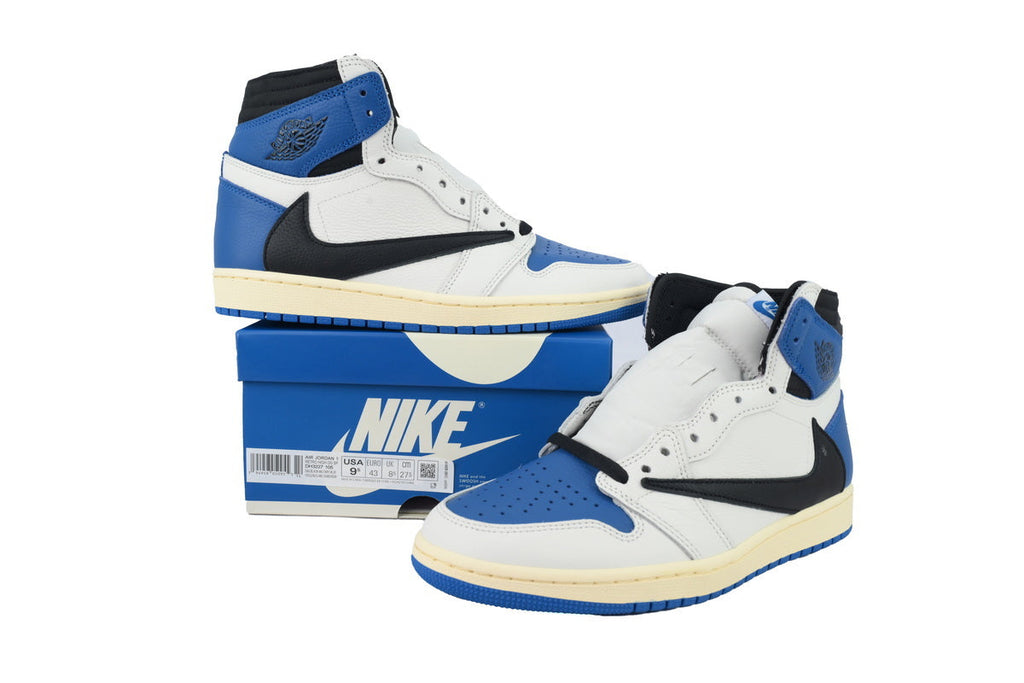 Air Jordan 1 Reverse Swoosh High Top Blue