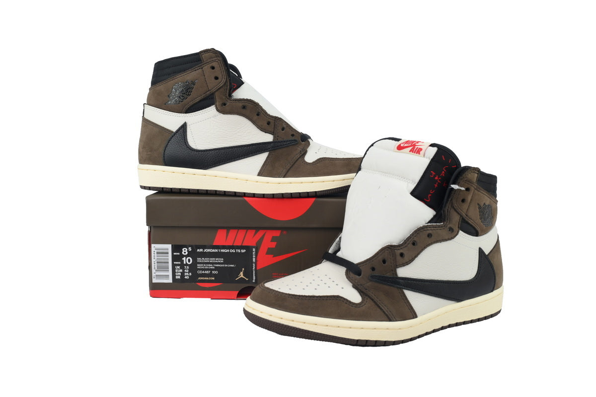 Air Jordan 1 Reverse Swoosh High Top Brown