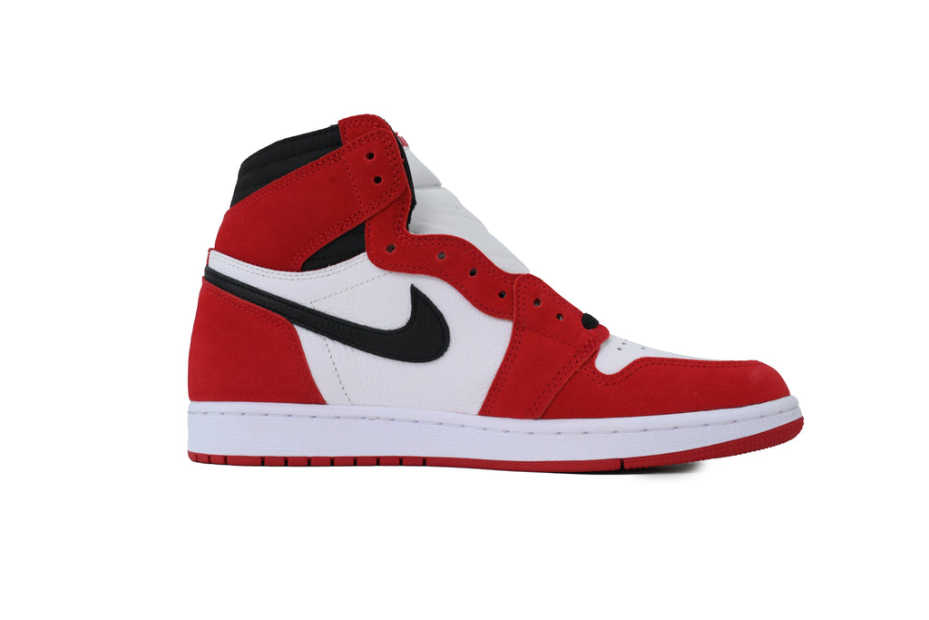 Air Jordan 1 Reverse Swoosh High Top, Red