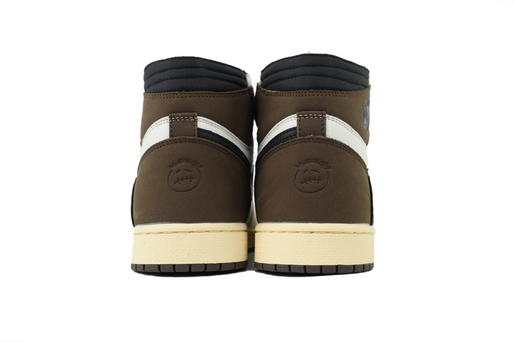 Air Jordan 1 Reverse Swoosh High Top Brown and white