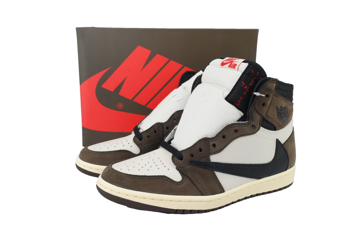 Air Jordan 1 Reverse Swoosh High Top Brown