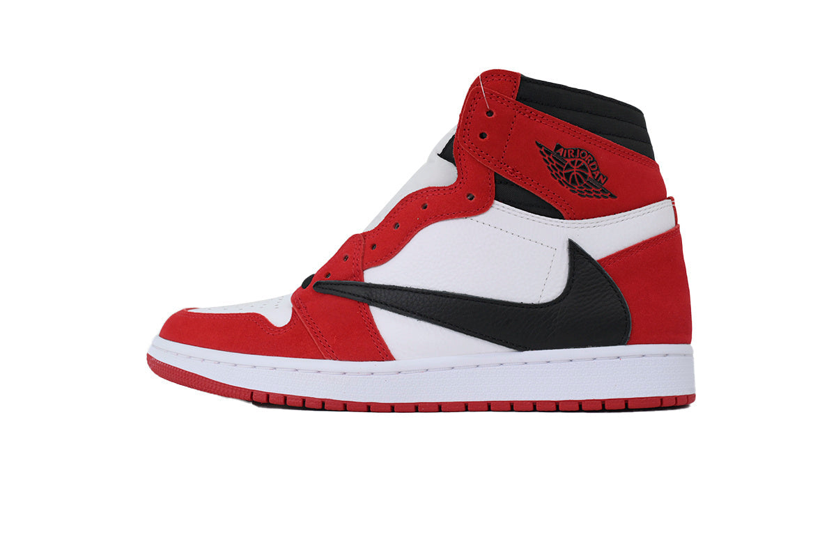 Air Jordan 1 Reverse Swoosh High Top, Red